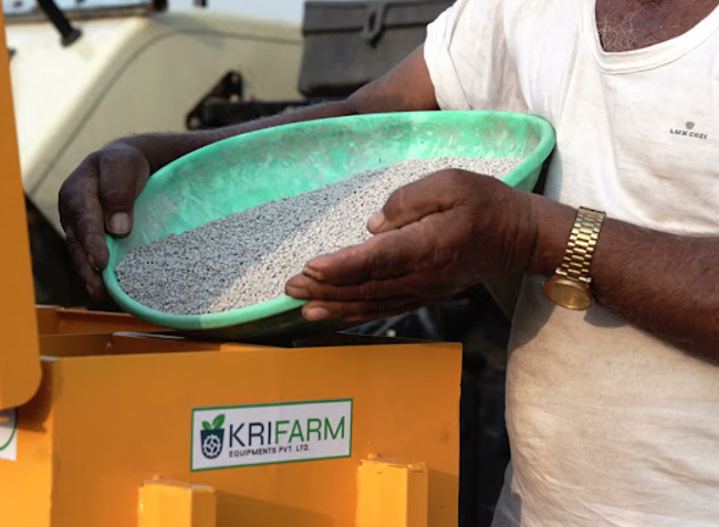 KriFarm Seed Hopper Loading